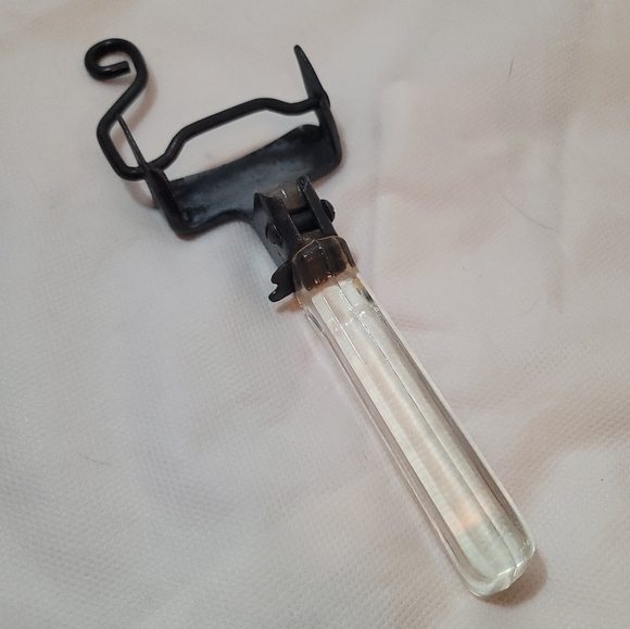 Vintage PYREX Blue Flameware 1940's 7" Skillet #817B w/Glass Handle - Picture 9 of 10